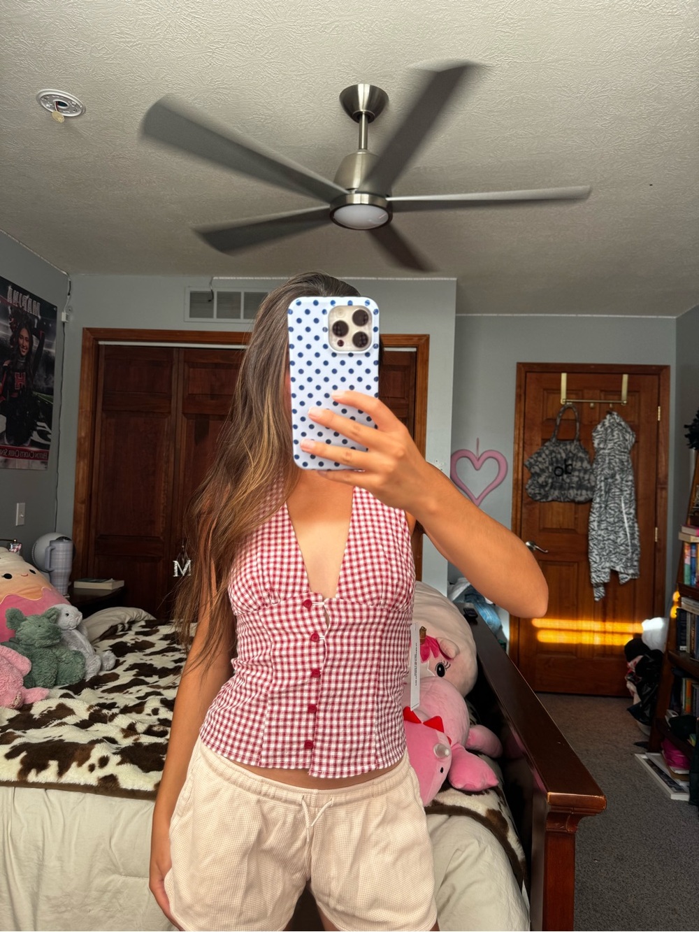 Princess Polly Isolda Halter Top Red Check